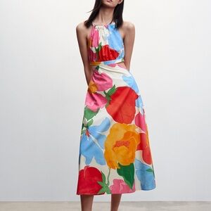 Mango Flower Cotton Dress